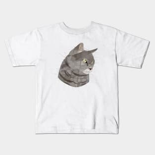 Grey Cat Kids T-Shirt